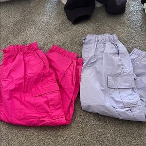 GAP Kids Bright Pink and Light Purple Joggers
